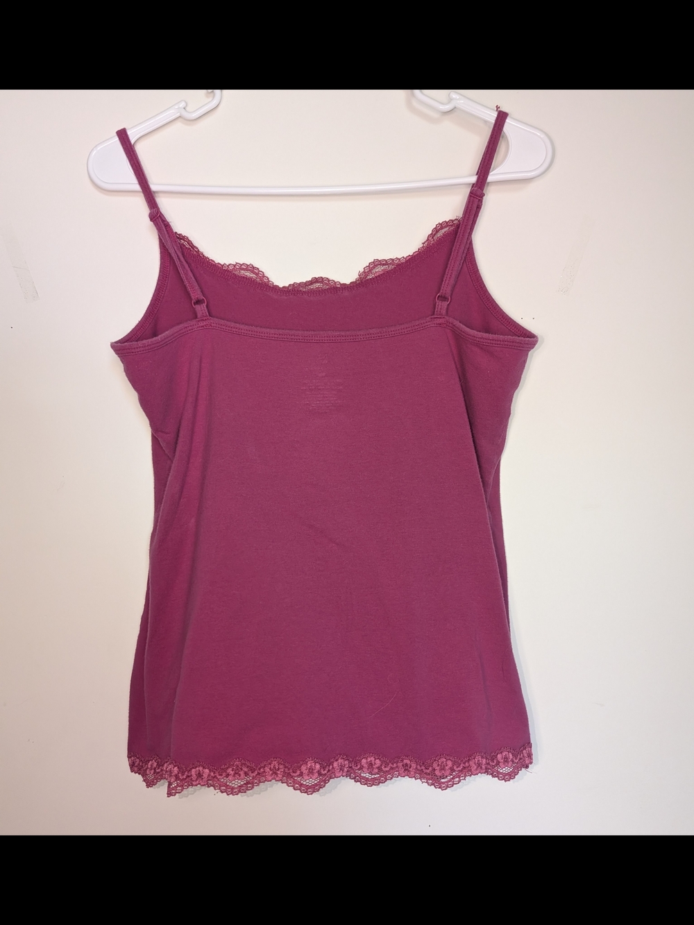 New York & Company Lace-Trim Camisole Tank - Raspberry